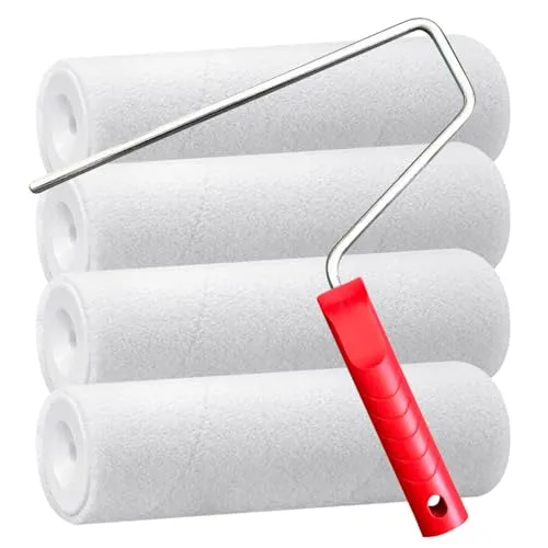 BEKATEQ Beschichtungswalze 25cm für Bodenbeschichtung - Hochleistungs Farbrolle mit 5mm Florhöhe, ideal für Epoxidharz und Lacke. Strapazierfähig und leicht zu reinigen, perfekt für glatte und strukturierte Oberflächen. Optimaler Farbaustausch für professionelle Ergebnisse.