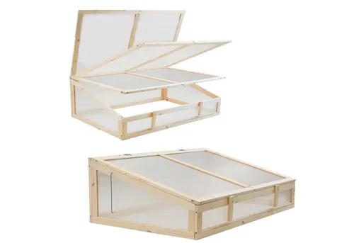 TRUTZHOLM Frühbeetaufsatz aus Holz 120x80cm - Gartengewächshaus mit modularer Bauweise, hochwertigem Naturholz und UV-geschützten Polycarbonatscheiben für optimale Wachstumsbedingungen.