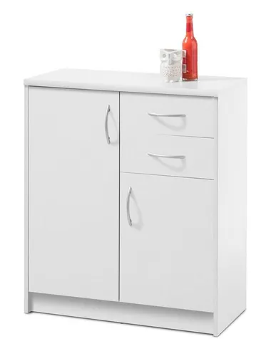 Kommode OPTIMUS, B 74 x H 86 cm, Weiß matt