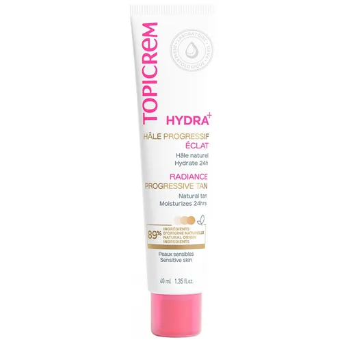 Topicrem Hydra+ Strahlende Zunehmende Bräune 40 ml ist eine progressive Farbcrem