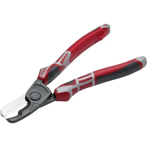 NWS Kabelschneider 043-69-210 - Abisolierzangen für präzises Abisolieren und Schneiden von Kupfer- und Alukabeln, mit nachstellbarem Gelenk für optimale Langlebigkeit und Robustheit.