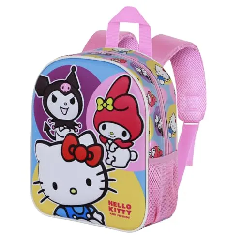 Hello Kitty Happy-Elite 3D Rucksack, Rosa, 25 x 30 cm, Kapazität 7 L