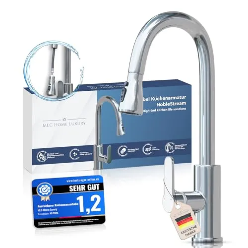 MLC Home Luxury® Küchenarmatur – 360° Wasserhahn mit ausziehbarer Brause