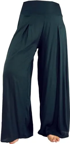 GURU SHOP Boho Hosenrock, Weite Sommerhose - Schwarz, Damen, Synthetisch, Size:S/M