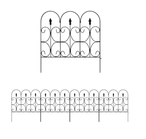 Beeteinfassung Provance 8 Meter - Wetterfester Kunststoff Gartenzaun - Rasenkanten aus langlebigem, wetterfestem Kunststoff. Einfache Montage mit Erdspießen und erweiterbar für individuelle Gestaltung im Garten.