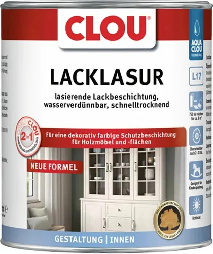 Produktbild Clou Lacklasur 375 ml eiche mittel Holzschutzlasur