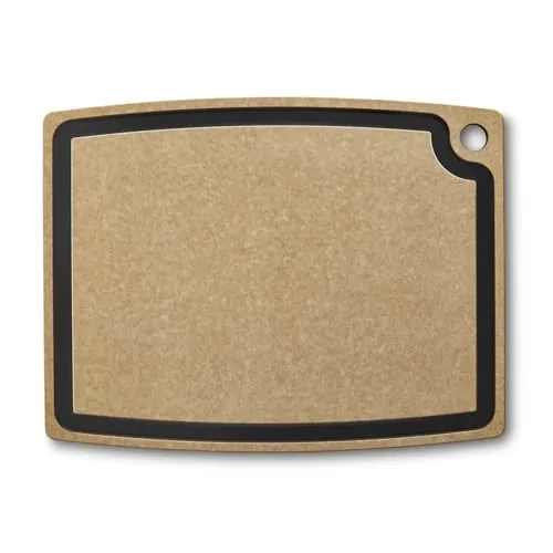 Victorinox Schneidebrett, Gourmet Serie, Cutting Board XL 49.5 x, 38.1 x, 0.9, Saftrille, Klingenschonend, Spülmaschinengeeignet, Braun