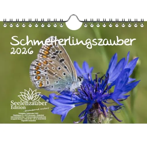 Schmetterlingszauber DIN A5 Kalender für 2026 Schmetterling - Seelenzauber