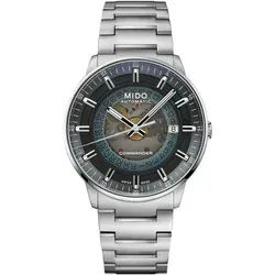 Mido Commander Automatic Casual M021.407.11.411.01 Herrenuhr - Armbanduhren für Herren mit 50m Wasserdichtigkeit, elegante Automatik-Uhr mit Saphirglas und stilvollem blauen Zifferblatt.