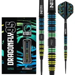 Red Dragon Dragonfly Black Tapered Steeldarts 25g - Darts für präzise Würfe, mit einer Barrel Länge von 50,8 mm und einem Durchmesser von 6,75 mm, ideal für ambitionierte Spieler.