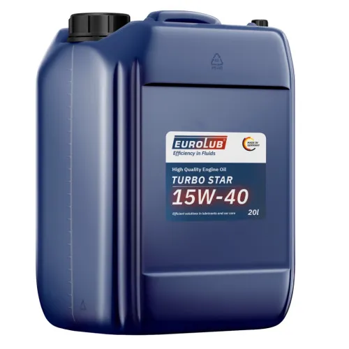 Eurolub Motoröl TURBO STAR 15W-40 340020 - Hochwertiges Motoröl für optimale Schmierung und Schutz, ideal für PKWs und Nutzfahrzeuge, verlängert die Lebensdauer des Motors.