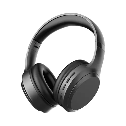 elzle Bluetooth Kopfhörer Over Ear mit 82 Std. Spielzeit, Bluetooth 5.3 Kopfhörer, 3 EQ Modi, Eingebautem Mikrofon, Faltbare Leichtes Design für Reise, Arbeit, Gaming