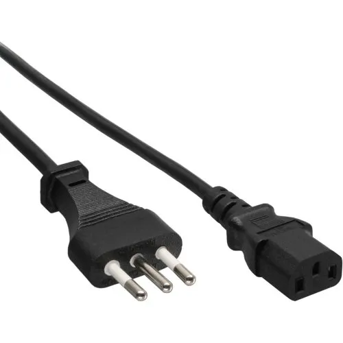 InLine 16652I Netzkabel, Netzstecker Italien auf Kaltgerätestecker C13, 1,8m