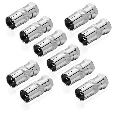 conecto Sdapter F-Stecker / IEC-Koax-Buchse (10 Stück) SAT-Kabel
