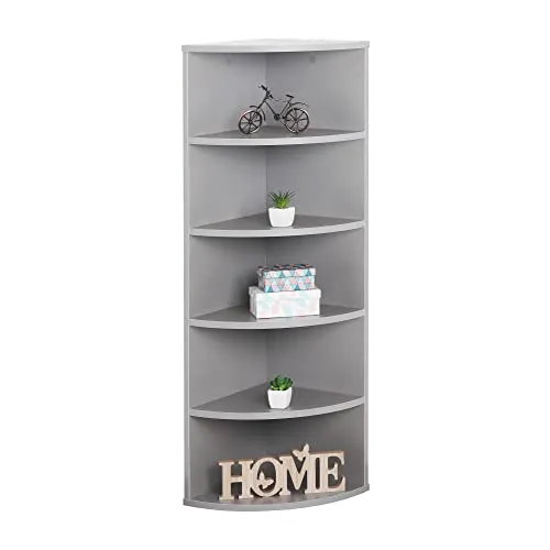 RICOO Eckregal Hängend 110 x 33 x 33 Grau in grau von Ricoo