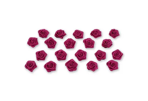 Creativery Streudeko, Satinrosen 2 cm, 20 Stück
