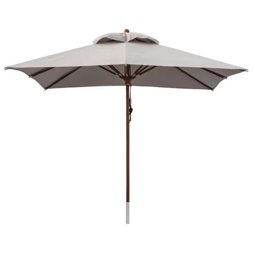 anndora Sonnenschirm 3x3m eckig Silbergrau - Sonnenschirm 3x3m, witterungsbeständig mit UV-Schutz bis 97,5% und leichtläufigem Seilzugsystem für einfache Handhabung. Ideal für Garten und Terrasse.