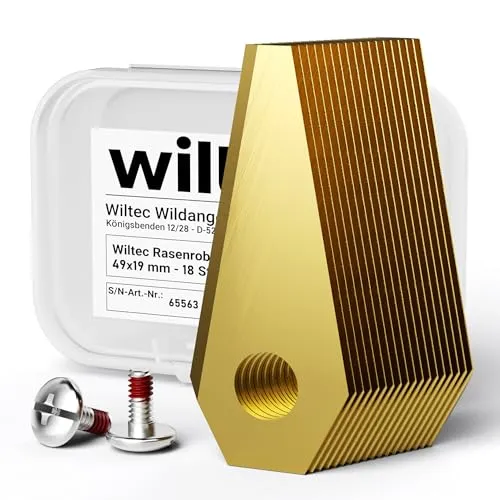 Wiltec Rasenroboter Messer Set 49 x 19 mm – 18 Stück - Klingen für Mähroboter, Rasenmäher Ersatzmesser kompatibel mit verschiedenen Modellen