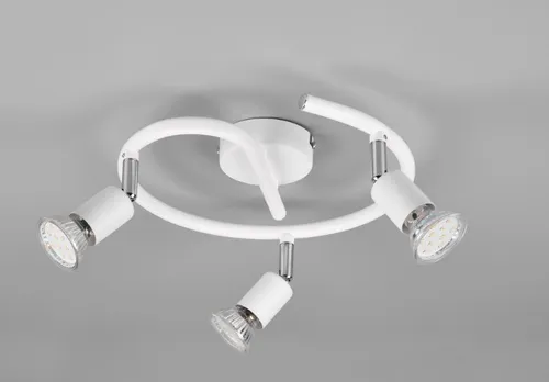 Reality Leuchten 3er Spot Paris weiß matt in weiß von TRIO LIGHTING