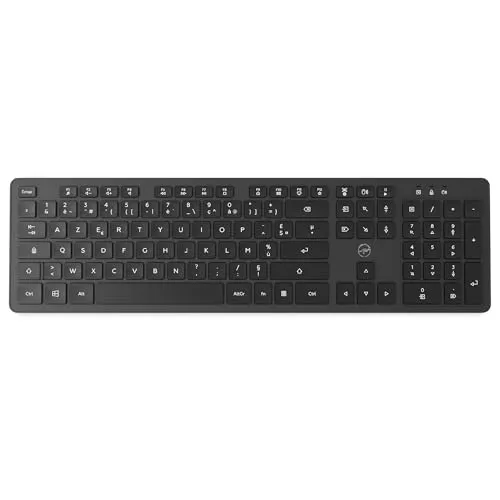 Mobility Lab ML313986 – Kabellose Premium-Tastatur für Windows – USB- und USB-C-Empfänger, präziser TIPP, Flache und leise Tasten, Nummernblock, AZERTY-Layout – Schwarz