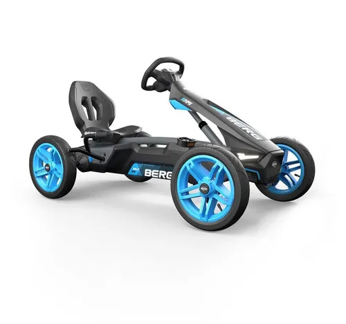 Berg Go-Kart Rally 2.0 APX schwarz/blau BFR - Go-Karts für Kinder ab 4 Jahren, mit stabiler Metallkonstruktion und luftgefüllten Reifen für ein realistisches Fahrgefühl.
