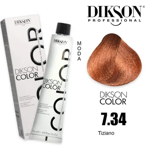 Tönung für Haare 7.34 - 91 Rot Tiziano Schütteln Dikson Color 120ml