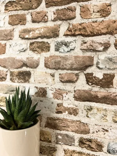 Newroom Vliestapete Steen 03 - Moderne Steintapete in Braun - Tapeten mit 3D Steinoptik, ideal für Schlafzimmer, Wohnzimmer und Küche. Wasser- und dampfbeständig, dimensionsstabil und scheuerbeständig für langlebige Schönheit.