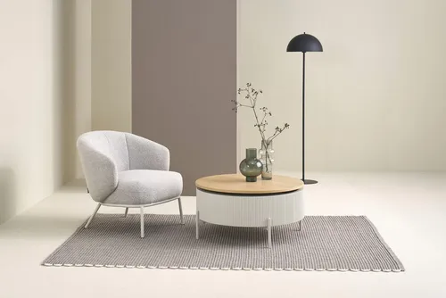 SCHÖNER WOHNEN-Kollektion Couchtisch HEROY (1-St), 80 cm, Tischplatte drehbar mit Stauraum
