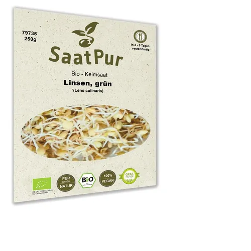 250g BIO Keimsaat für Sprossen Linsen Samen Keimsprossen Microgreens Vegan Öko