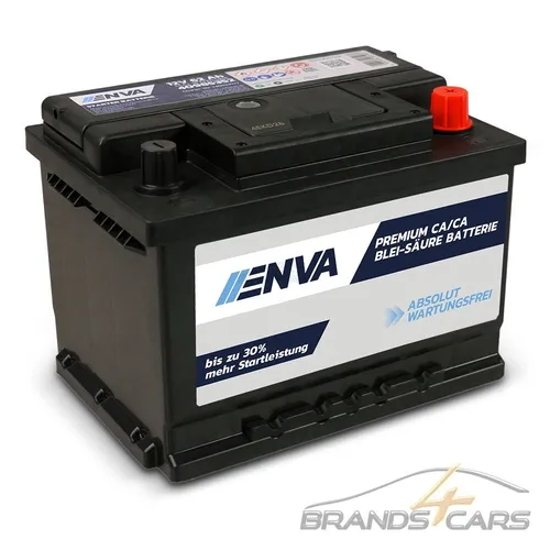 Enva Autobatterie 12V 62Ah 510A für zahlreiche Fahrzeugmarken