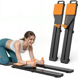 Multitrainer – 4-in-1 Pilates-Board, Push-Up-Bauchmuskel-Roller, Platzsparend, Bauchmuskelübungsgerät für Ganzkörpertraining - Orange