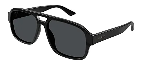 GUCCI Mens GG1342S Sunglasses, Black-Black-Smoke, 59 von GUCCI