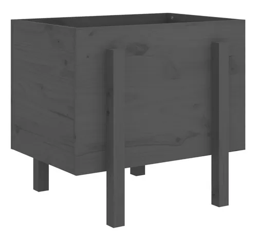 furnicato Hochbeet Pflanzkübel aus Massivholz 62 x 50 x 57 cm, Grau - Hochwertiger Pflanzkübel aus Massivholz in elegantem Grau. Ideal für Garten und Terrasse, bietet er ausreichend Platz für Ihre Pflanzen und überzeugt durch natürliche Langlebigkeit und rustikales Design.