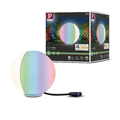 Paulmann Plug & Shine Lichtobjekt Globe Outdoor ZigBee Erdspieß 20 cm RGBW - Lampen: Flexibles RGBW Lichtobjekt mit ZigBee-Technologie für eine individuelle Außenbeleuchtung und einfache Steuerung per App.
