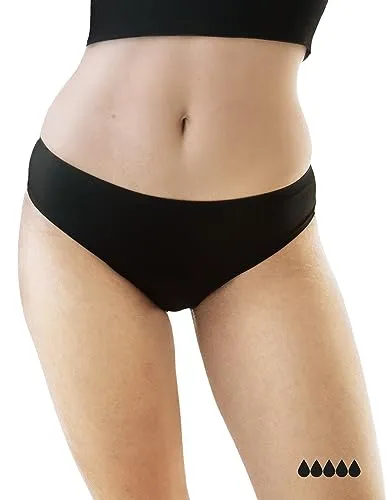 MyMonthlys Periodenunterwäsche für starke Blutung - Saugstark & nahtlos - Panties & Hipsters für Damen, auslaufsicher und ersetzt bis zu 5 Tampons, ideal für höchsten Tragekomfort und Sicherheit.