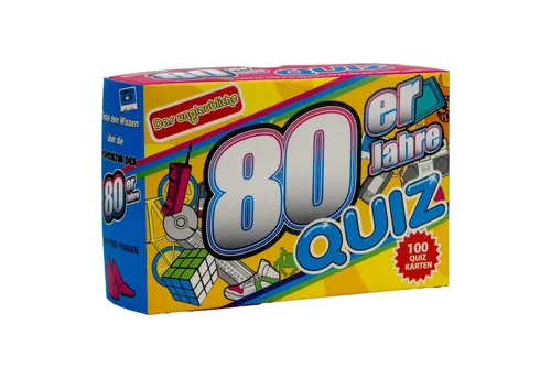 GIFT REPUBLIC Spiel Das unglaubliche 80er Jahre QUIZ mit 100 Karten - Mode TV Musik Promis, Gesellschaftsspiel, Musik TV Promis Spielzeug und mehr