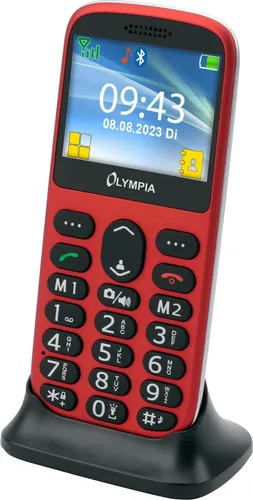 Olympia Sun Seniorenhandy Komfort - Senioren Mobiltelefon mit Großtasten und großem Farb-LC-Display, SOS-Notruftaste und lange Akkulaufzeit für mehr Sicherheit und Komfort