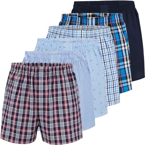 City Life Herren Boxershorts 6er Pack - 100% Baumwolle, Atmungsaktiv, Bequem in S-4XL, Mehrfarbig - Entdecken Sie den perfekten Tragekomfort mit diesen City Life Herren Boxershorts aus 100% Baumwolle. Atmungsaktiv und pflegeleicht, ideal für Alltag und Freizeit. Erhältlich in verschiedenen Größen S-4XL für jeden Typ.