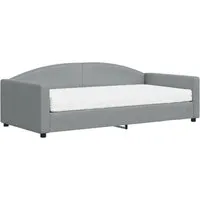 vidaXL Tagesbett mit Matratze Hellgrau 100x200 cm
