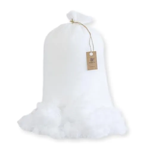 Loolay Kissenfüllung Füllwatte Füllung für Kissen Plüschtiere Amigurumi Weihnachtsdeko, DIY Weihnachtsschmuck Kunstschnee antiallergisch waschbar Made in EU