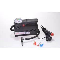 Kraftvoller Mini-Kompressor 12V/8bar für unterwegs - Praktischer Mini-Kompressor mit 12V und 8bar Druckleistung, ideal für PKW, Fahrrad und Luftmatratzen. Kompakt, leistungsstark und mit Manometer für präzise Kontrolle.