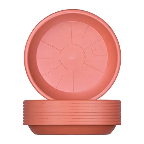 BigDean 9X Blumentopf Untersetzer Ø 19 cm Farbe Terrakotta Kunststoff Blumenuntersetzer Blumentopfuntersetzer passend zu Ø 20 cm Blumentöpfen