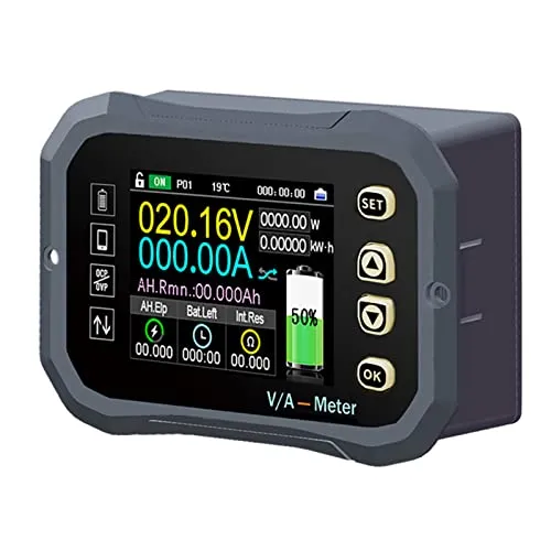 Telituny Batterie Monitor 0-120V Coulombmeter KG-F Batteriewächter Wireless Bluetooth für Caravan RV Eisen-Li-Batterie(0-400A)
