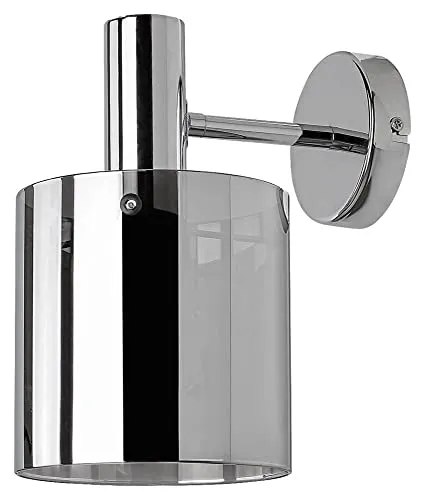 Rabalux 5248 Wandleuchte Donati Chrom getöntes Glas E27 1x MAX 40W L:21cm H:25cm Ø15cm dimmbar