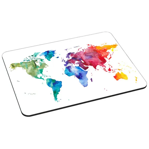 Mauspad Gaming Mouse Pad vernähte Ränder rutschfest, Color World Bunte Welt