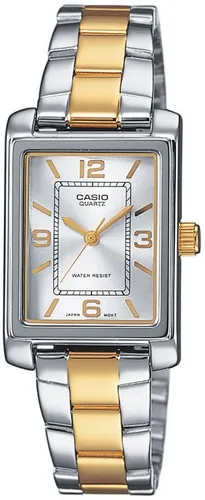 Casio Damen Armbanduhr LTP-1234PSG-7AEG - Elegante bicolor Edelstahluhr mit quadratischem Zifferblatt, stilvolles Design und 2 Jahre Garantie