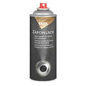KREUL Zaponlack 840400 - 400 ml Spraydose für glänzende Metallflächen - Transparenter Schutzlack auf Kunstharzbasis, schnelltrocknend und ideal für glänzende Metallflächen. Schützt vor Anlaufen, Verfärbung und Korrosion – perfekt für kreative Projekte.