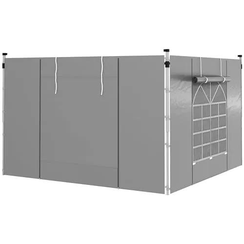 Outsunny 2er-Set Seitenteile für Pavillon 3x3/3x6 m