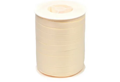 Star Dekoband, Geschenkband Ringelband 10mm x 250m Rolle Creme