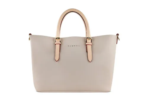 bugatti Ella Shopper M 33 cm - Beige - Handtasche mit geräumigem Hauptfach und abnehmbarer Kosmetiktasche, ideal für Stadtbummel und Freizeit. Stilvoll, praktisch und immer im Trend!